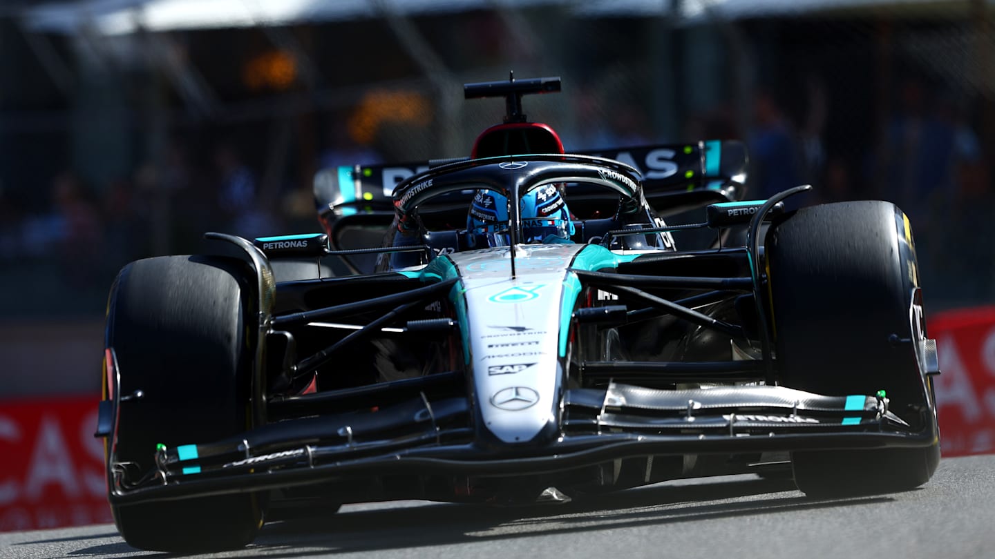 MONTE-CARLO, MONACO - MAY 26: George Russell of Great Britain driving the (63) Mercedes AMG