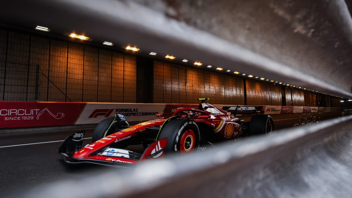 MONTE-CARLO, MONACO - MAY 24: Carlos Sainz of Spain driving (55) the Ferrari SF-24 on track during