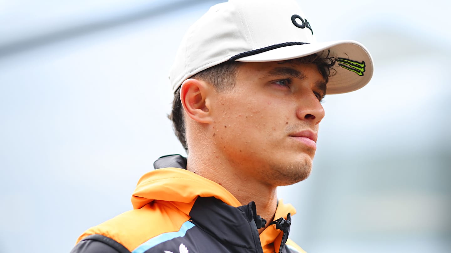 ZANDVOORT, NETHERLANDS - AUGUST 22: Lando Norris of Great Britain and McLaren looks on in the