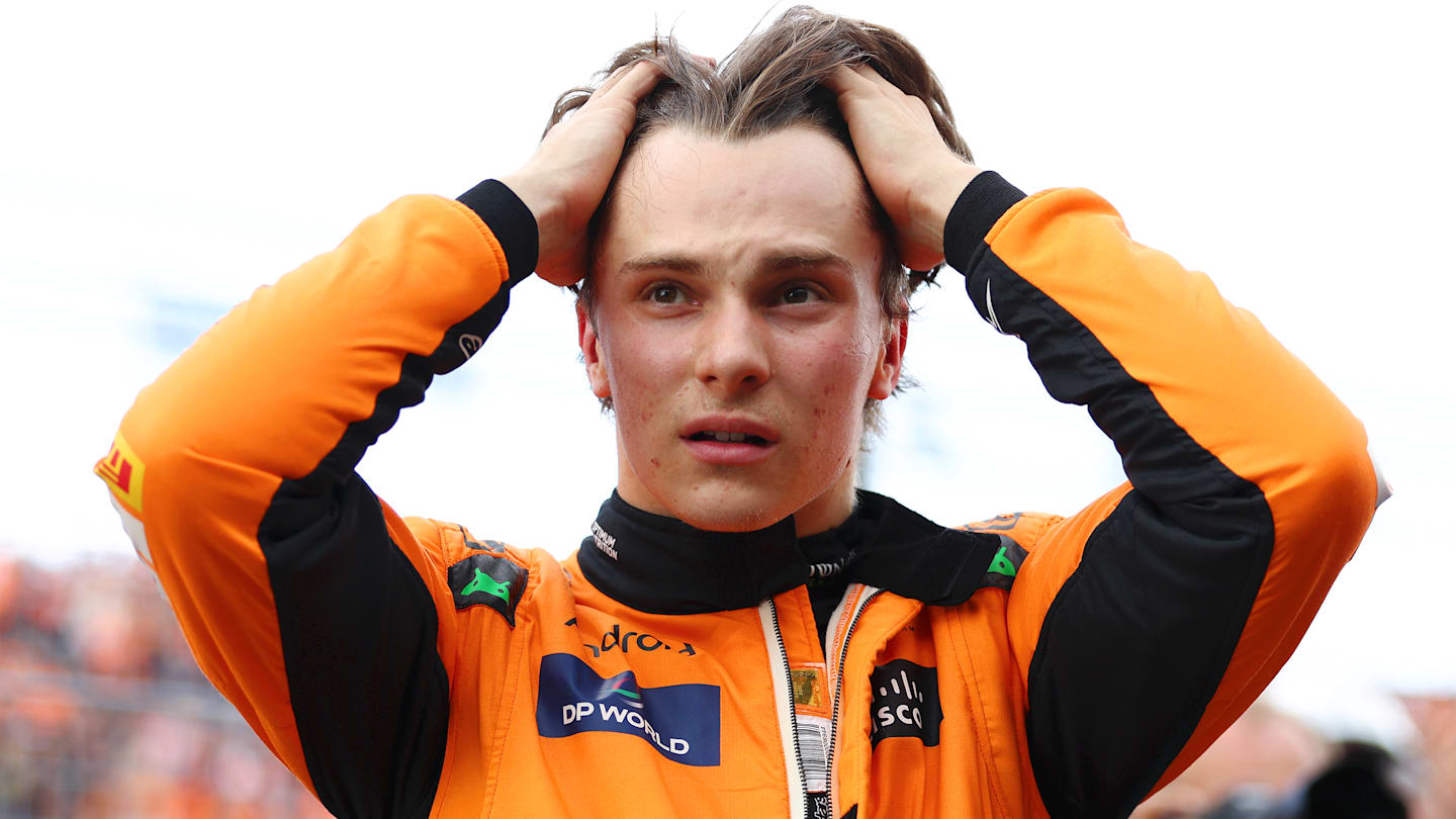 ZANDVOORT, NETHERLANDS - AUGUST 24: Third placed qualifier Oscar Piastri of Australia and McLaren