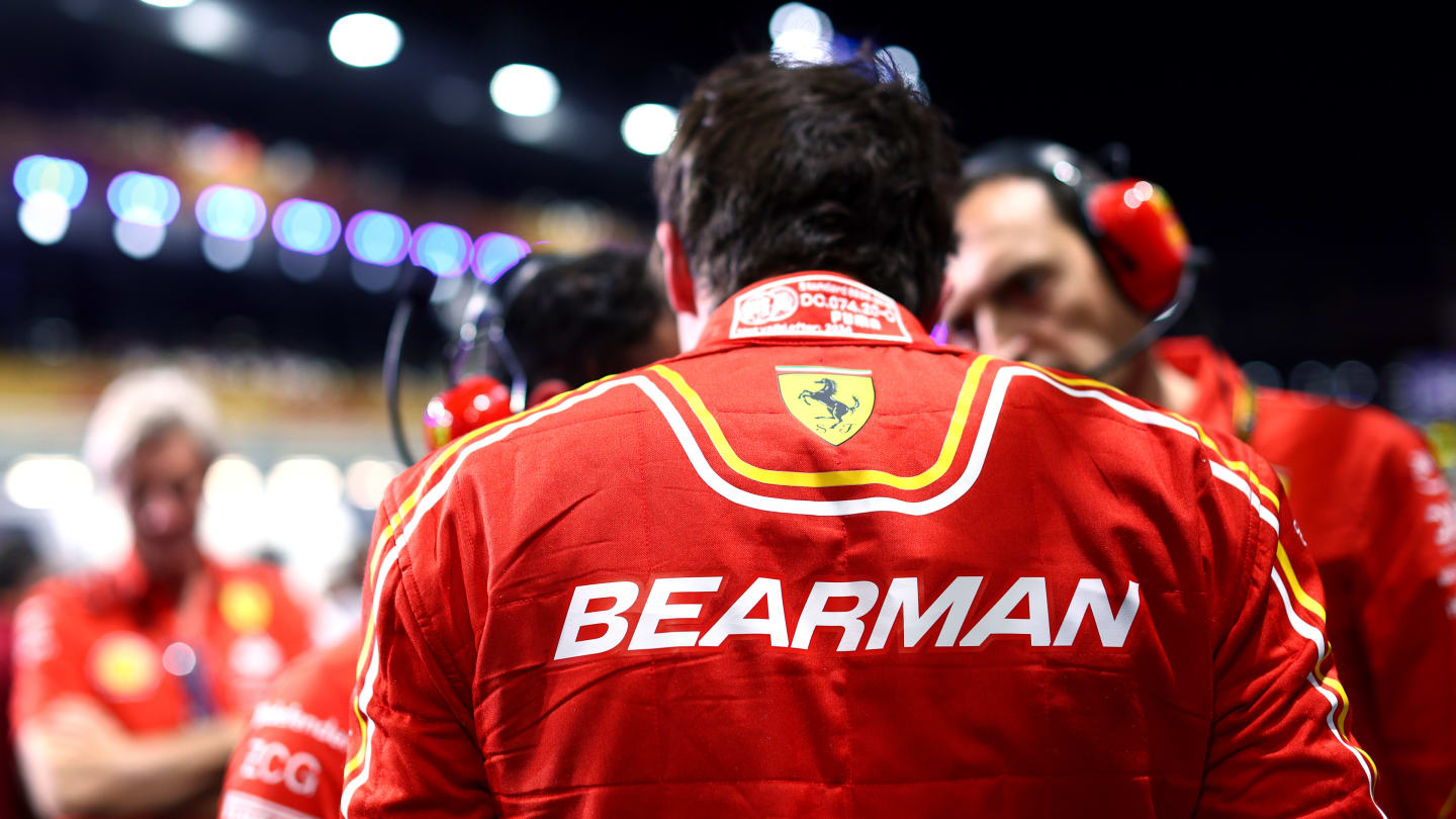 JEDDAH, SAUDI ARABIA - MARCH 09: Oliver Bearman of Great Britain and Ferrari on the grid prior to