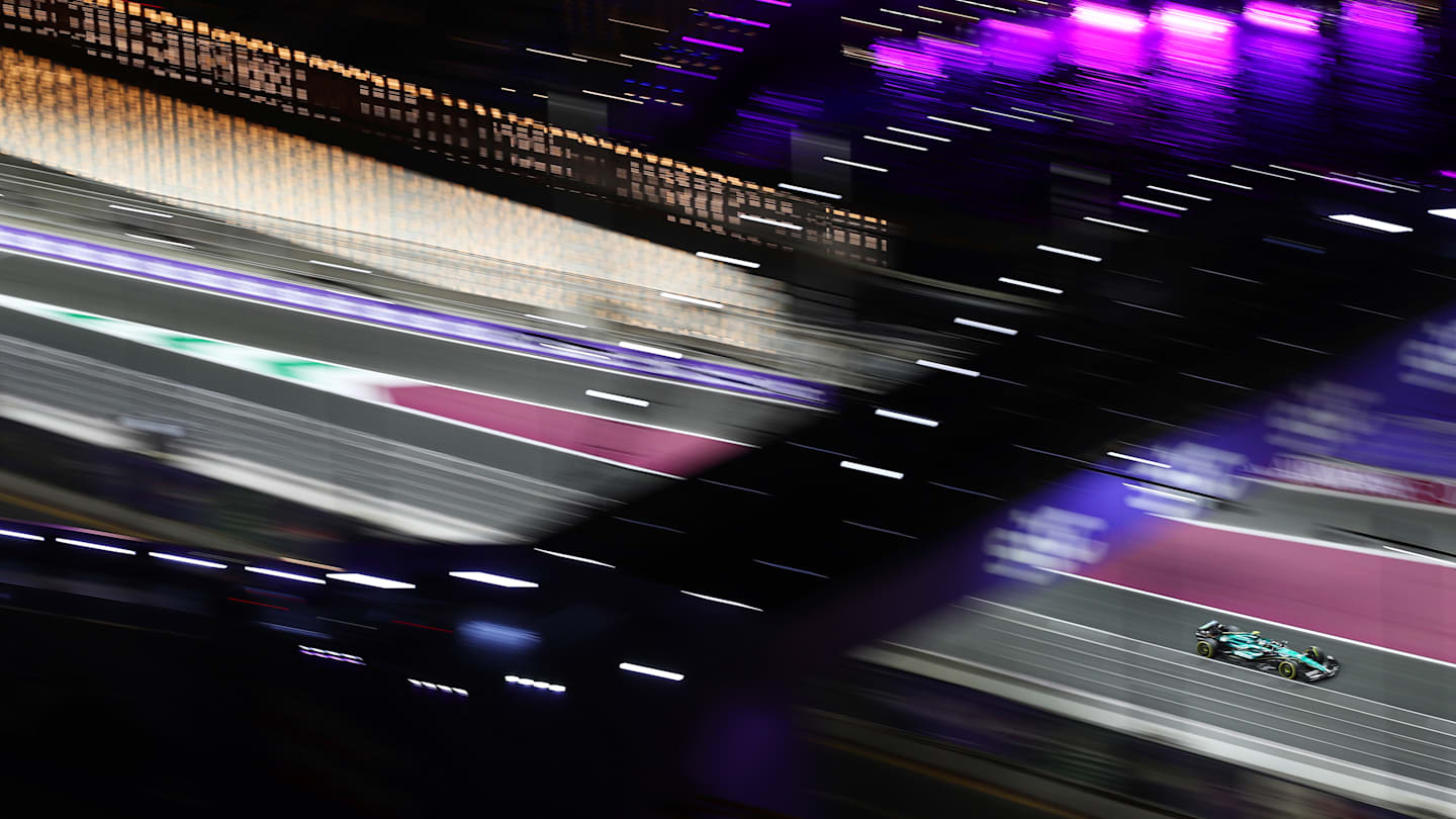 JEDDAH, SAUDI ARABIA - MARCH 07: Fernando Alonso of Spain driving the (14) Aston Martin AMR24
