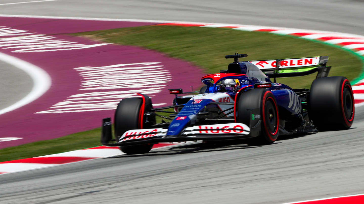 BARCELONA, SPAIN - JUNE 22: Daniel Ricciardo of Visa Cash App RB  during qualifying ahead of the F1