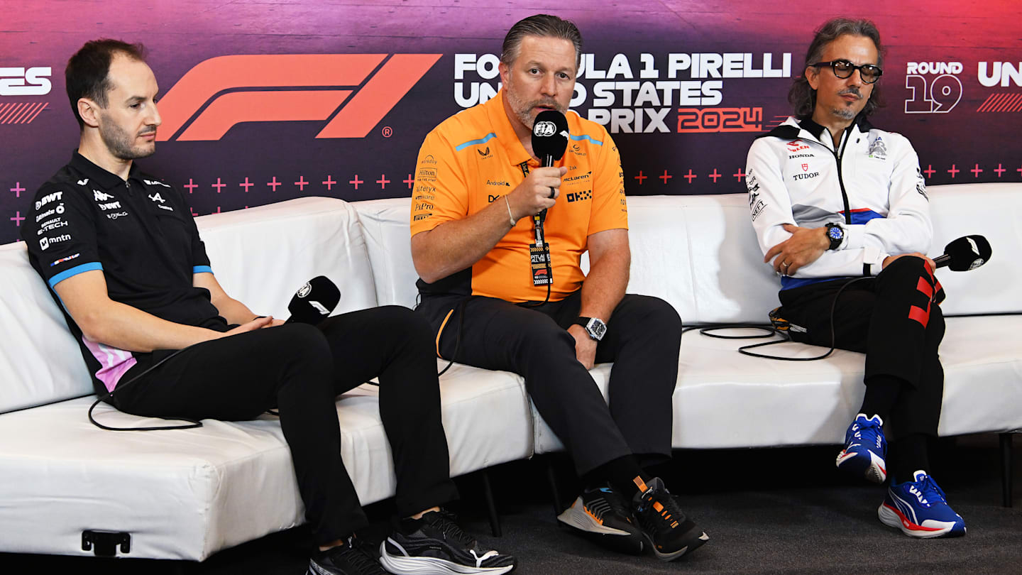 AUSTIN, TEXAS - OCTOBER 18: Oliver Oakes, Team Principal of Alpine F1, McLaren Chief Executive