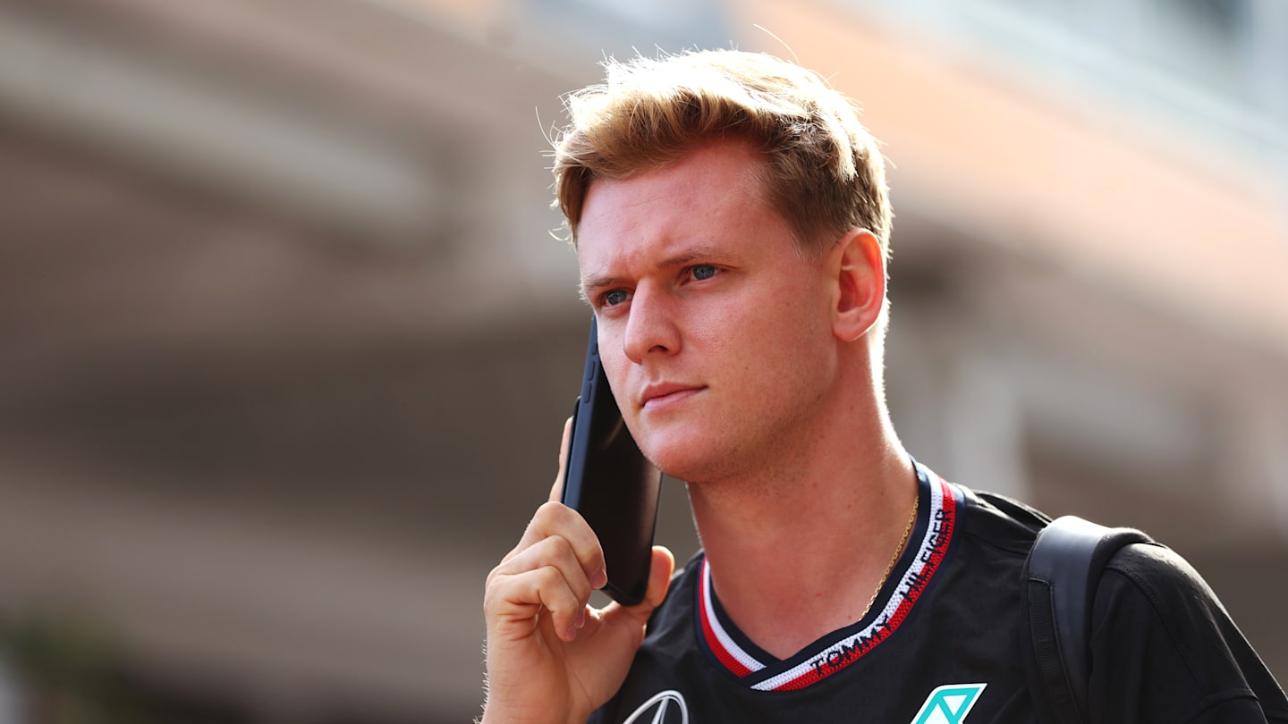 AUSTIN, TEXAS - OCTOBER 17: Mick Schumacher of Germany, Reserve Driver of Mercedes talks on the