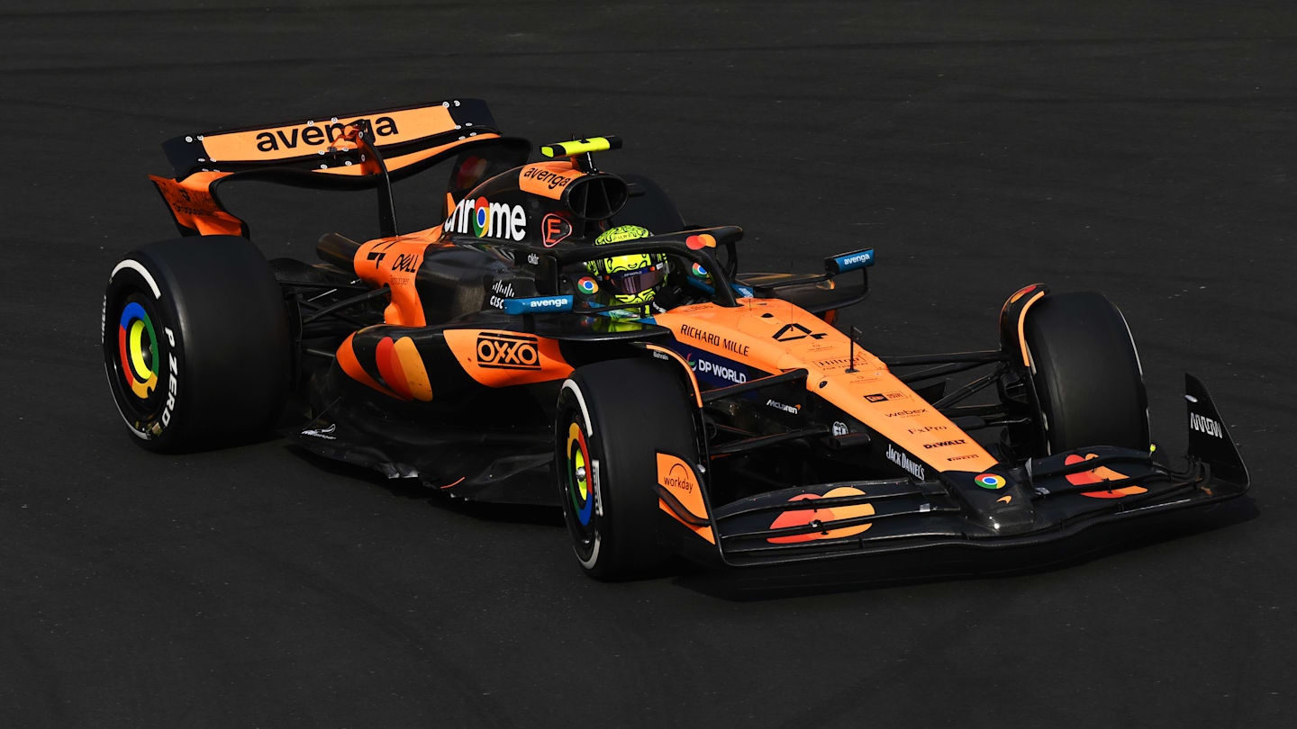 SHANGHAI, CHINA - MARCH 23: Lando Norris of Great Britain driving the (4) McLaren MCL39 Mercedes on