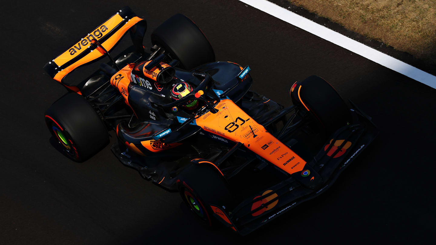 SHANGHAI, CHINA - MARCH 22: Oscar Piastri of Australia driving the (81) McLaren MCL39 Mercedes on