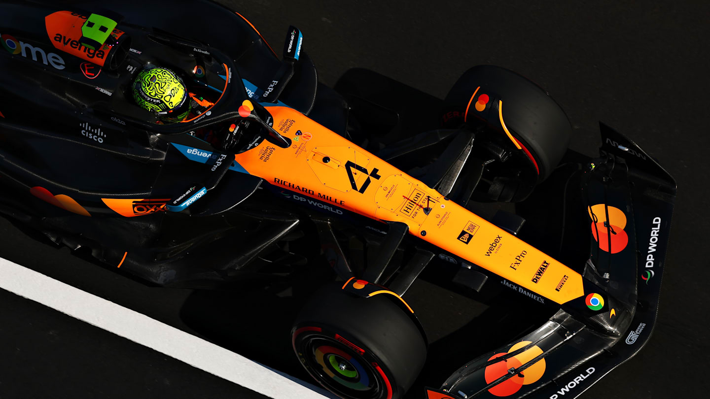 SHANGHAI, CHINA - MARCH 22: Lando Norris of Great Britain driving the (4) McLaren MCL39 Mercedes on