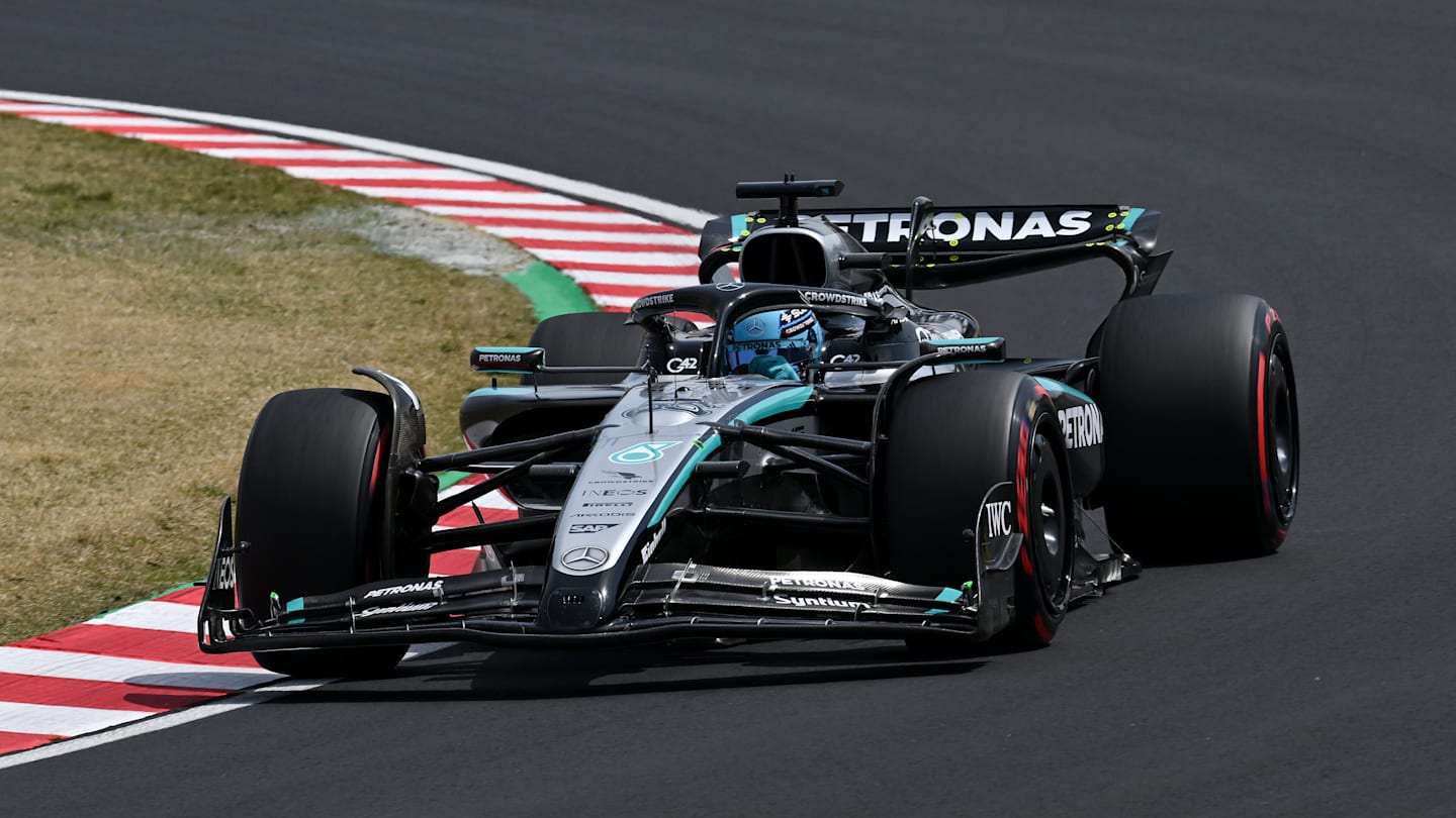 SUZUKA, JAPAN - APRIL 05: George Russell of Great Britain driving the (63) Mercedes AMG Petronas F1