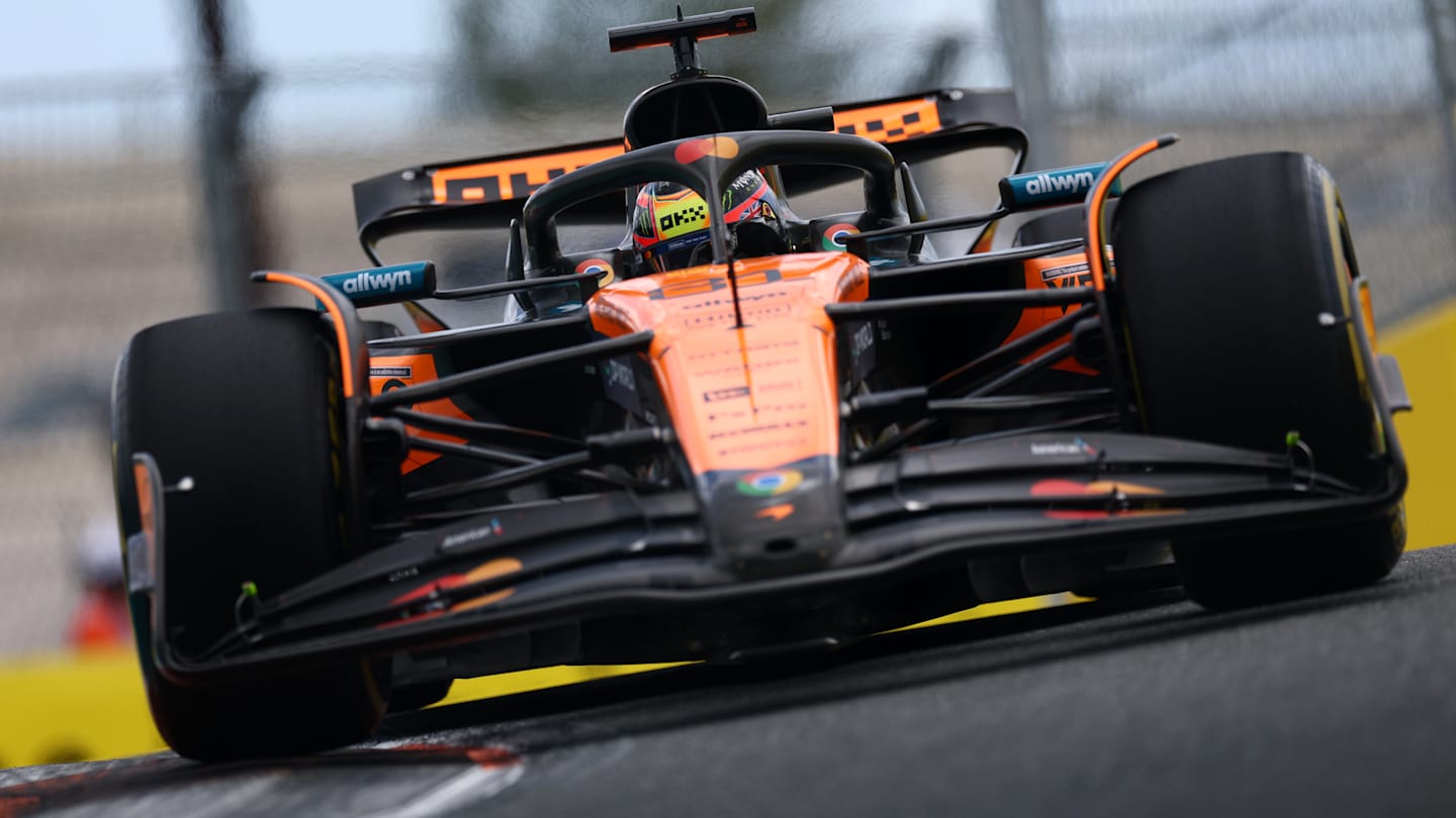 MIAMI, FLORIDA - MAY 02: Oscar Piastri of Australia driving the (81) McLaren MCL39 Mercedes on