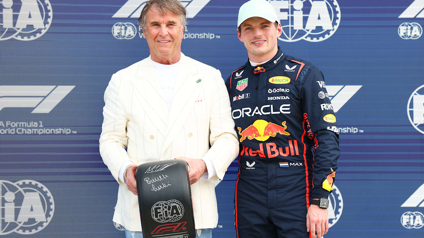 MIAMI, FLORIDA - MAY 03: Pole position qualifier Max Verstappen of the Netherlands and Oracle Red