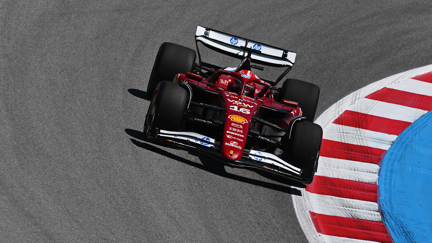 BARCELONA, SPAIN - MAY 30: Charles Leclerc of Monaco driving the (16) Scuderia Ferrari SF-25 on