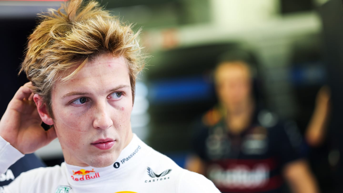 BAHRAIN, BAHRAIN - FEBRUARY 27: Liam Lawson of New Zealand and Oracle Red Bull Racing looks on in
