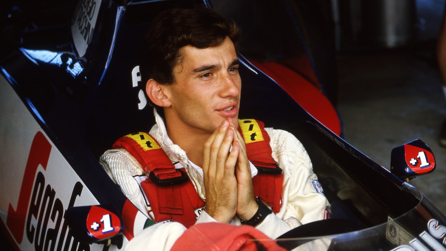 Ayrton Senna (BRA) Toleman TG183B\nFormula One Championship, Rd 1, Brazilian Grand Prix, Rio de