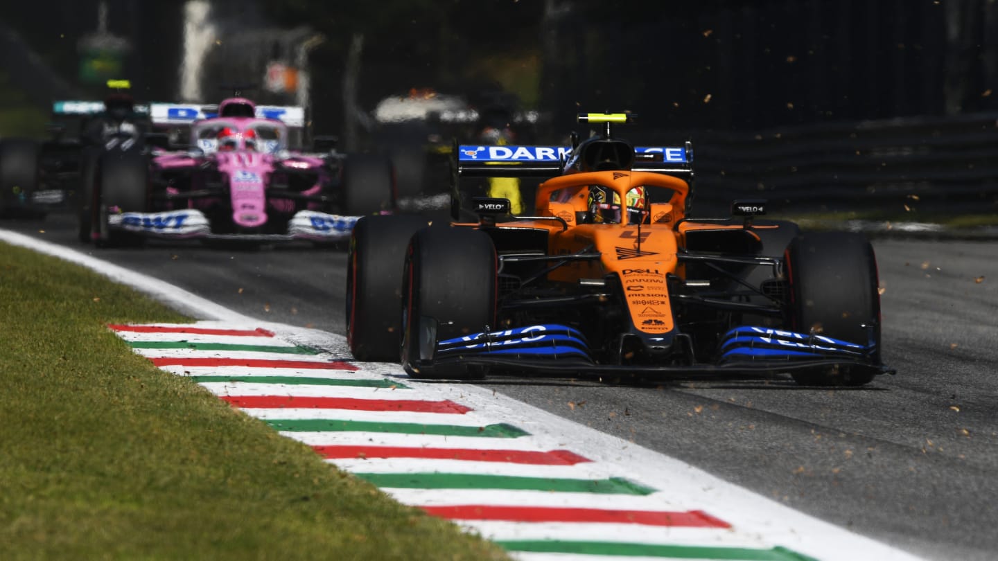 MONZA, ITALY - SEPTEMBER 06: Lando Norris of Great Britain driving the (4) McLaren F1 Team MCL35