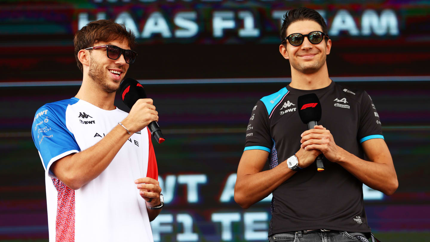 MONZA, ITALY - SEPTEMBER 02: Pierre Gasly of France and Alpine F1 and Esteban Ocon of France and