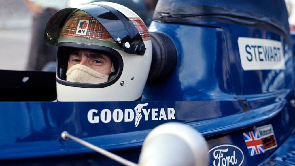 Jackie Stewart, Tyrrell-Ford 005, Grand Prix of Brazil, Interlagos, February 11, 1973. (Photo by