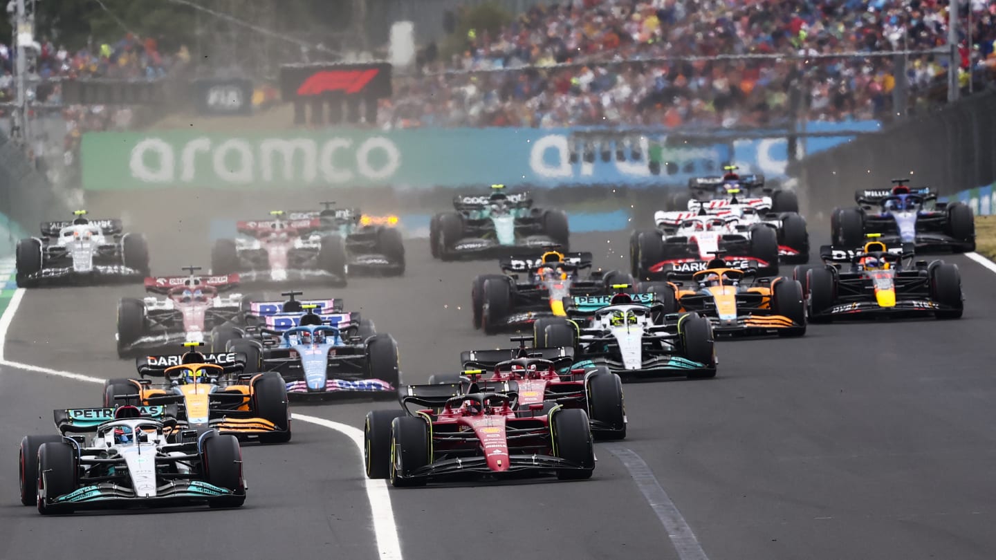 Start of the Formula 1 Hungarian the Formula 1 Hungarian Grand Prix at Hungaroring in Budapest,