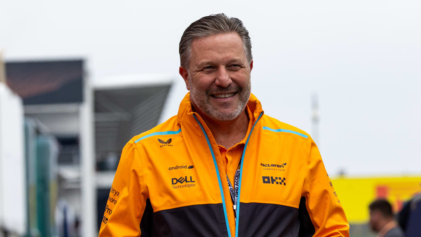 ZANDVOORT, NETHERLANDS - AUGUST 25: McLaren F1 team CEO Zak Brown walks in the paddock during