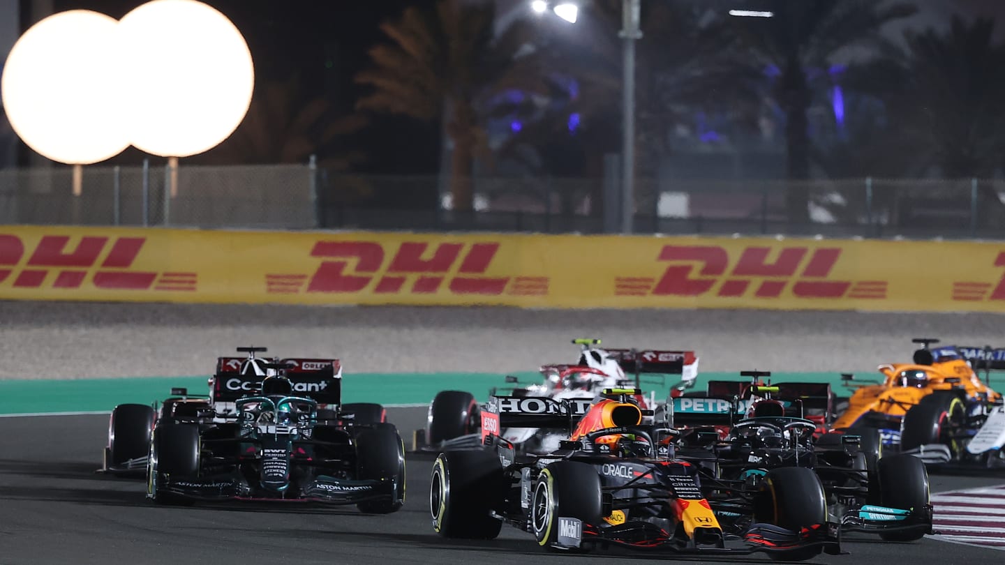 DOHA, QATAR - NOVEMBER 21: Max Verstappen of Red Bull Racing Honda competes during Qatari Formula
