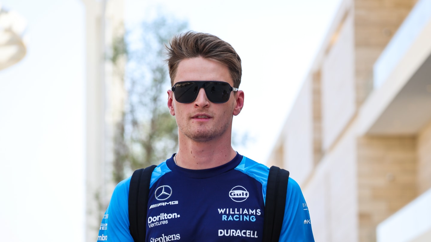 LUSAIL, QATAR - OCTOBER 5: Logan Sargeant of the USA and Williams F1 walking in the paddock during