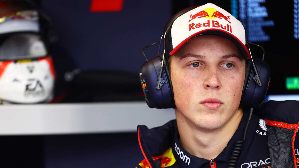 BARCELONA, SPAIN - JUNE 03:  Liam Lawson of New Zealand and Oracle Red Bull Racing looks on in the