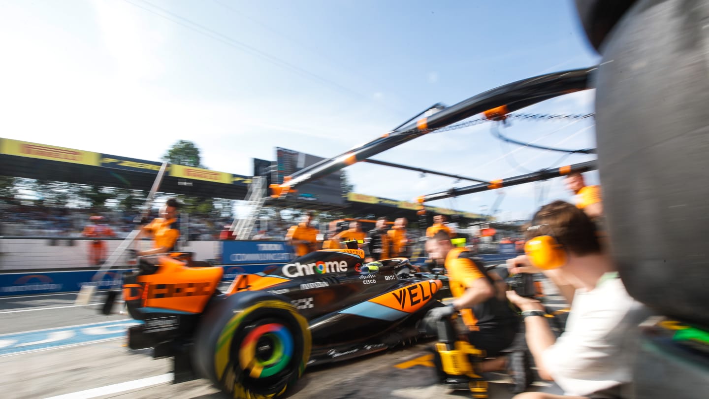 AUTODROMO NAZIONALE MONZA, ITALY - SEPTEMBER 01: Lando Norris, McLaren MCL60, in the pits during