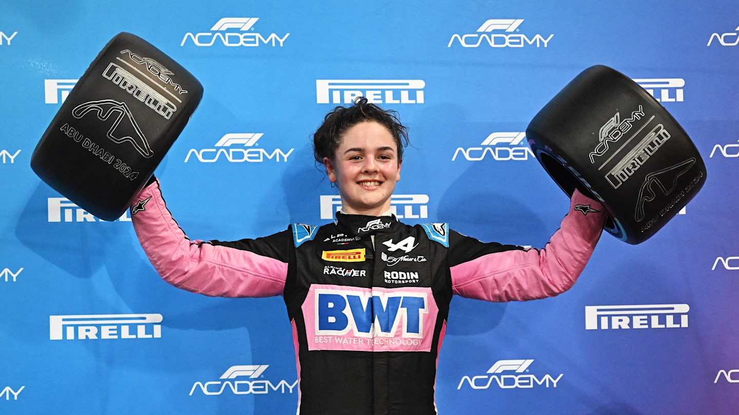 ABU DHABI, UNITED ARAB EMIRATES - DECEMBER 06: Pole position qualifier Abbi Pulling of Great