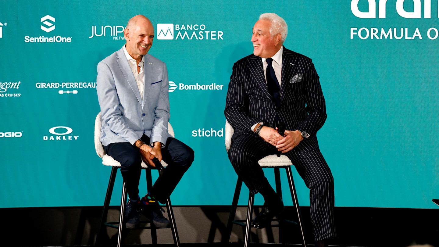 SILVERSTONE, ENGLAND - SEPTEMBER 10: Adrian Newey and Lawrence Stroll, Owner, Aston Martin F1 Team,
