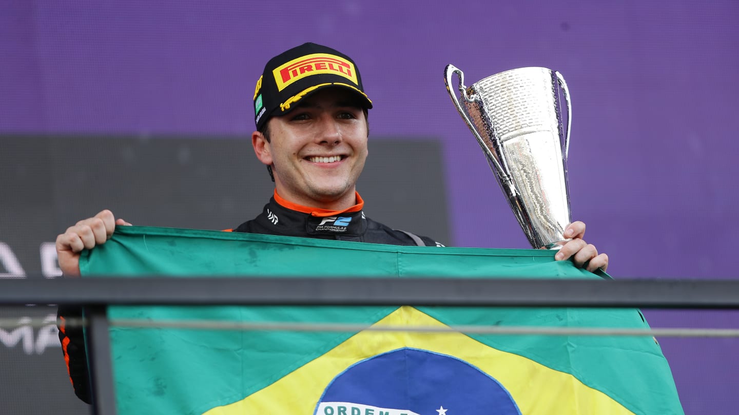 JEDDAH, SAUDI ARABIA - MARCH 09: Race winner Enzo Fittipaldi of Brazil and Van Amersfoort Racing