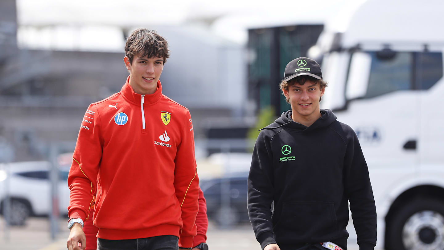 NORTHAMPTON, ENGLAND – JULY 04: Oliver Bearman of Great Britain and PREMA Racing (3) and Andrea