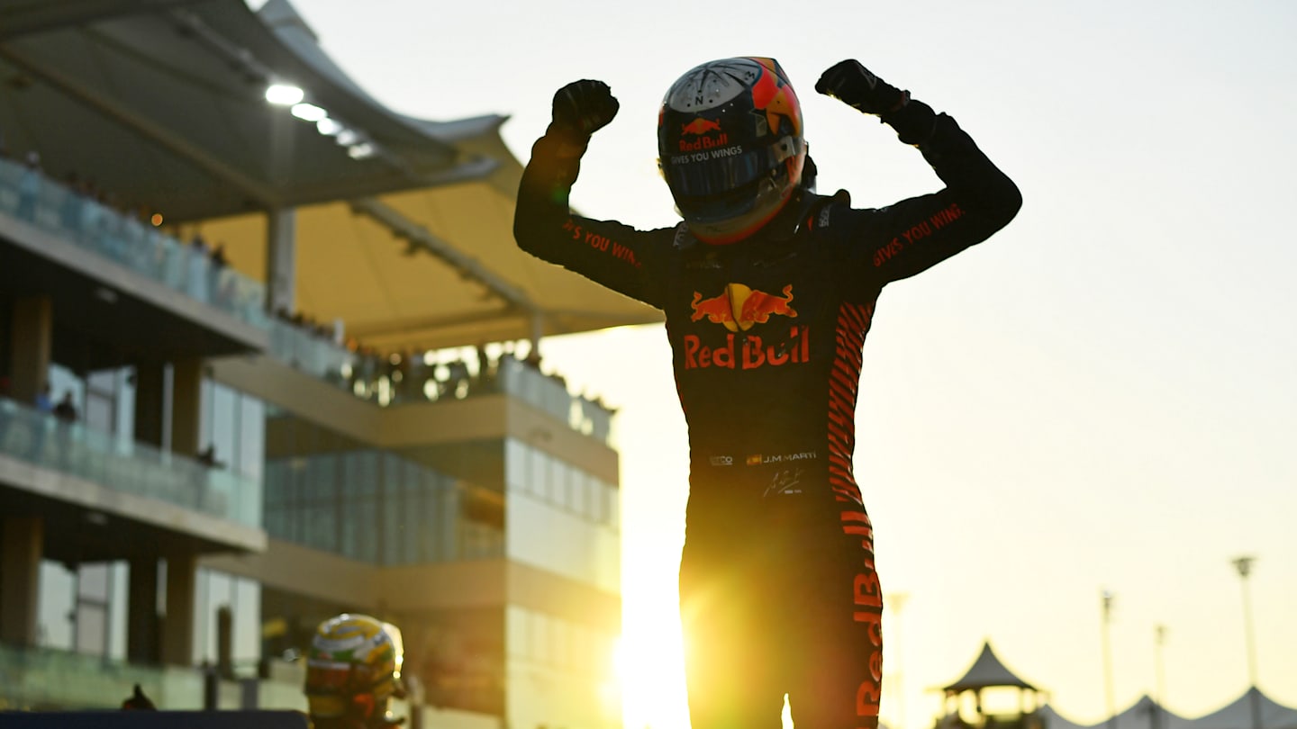 ABU DHABI, UNITED ARAB EMIRATES - DECEMBER 07: Race winner Josep Maria Marti of Spain and Campos