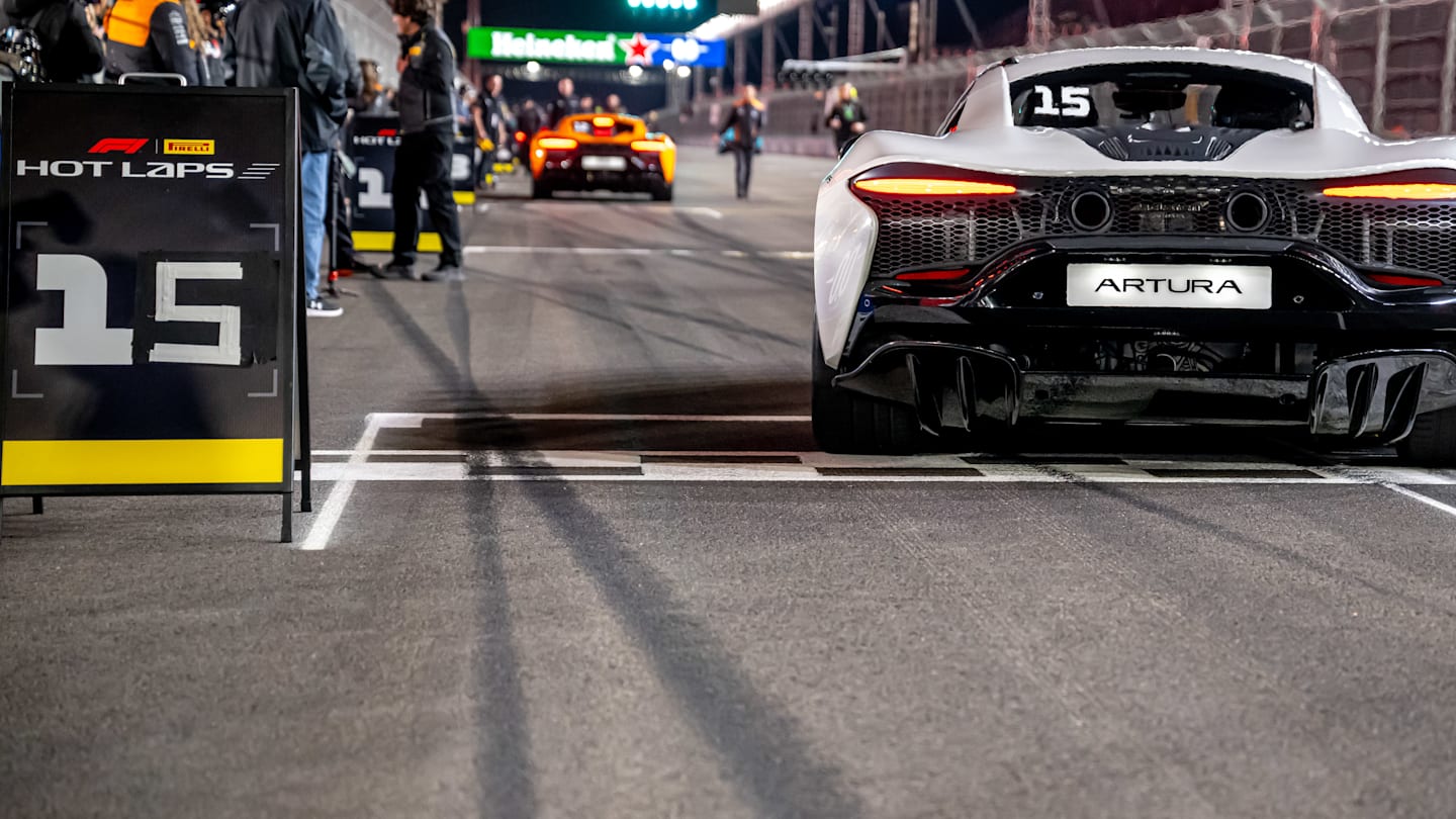 STREETS OF LAS VEGAS, UNITED STATES OF AMERICA - NOVEMBER 21: McLaren Pirelli Hot Laps activity