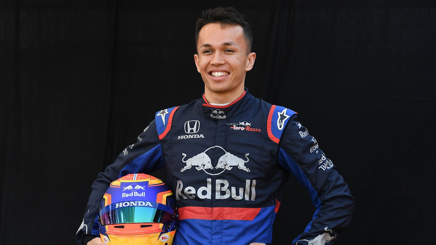 Toro Rosso's Thai driver Alexander Albon poses for a photo in Melbourne on March 14, 2019, ahead of