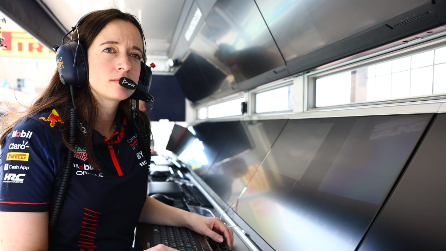 BAHRAIN, BAHRAIN - FEBRUARY 24: Hannah Schmitz, Principal Strategy Engineer of Red Bull Racing