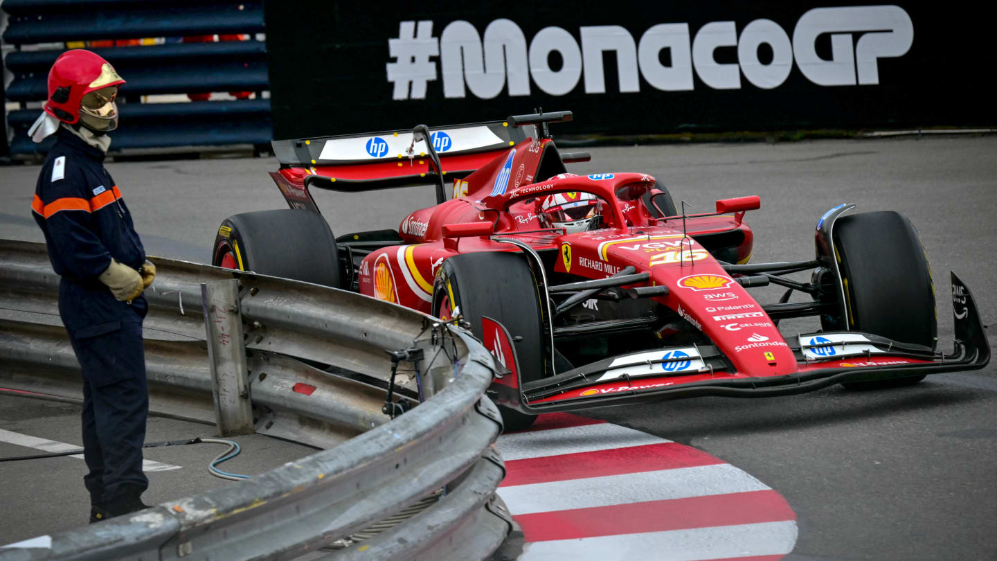 MONTE-CARLO, MONACO - MAY 24: Charles Leclerc of Monaco driving the (16) Ferrari SF-24 on track