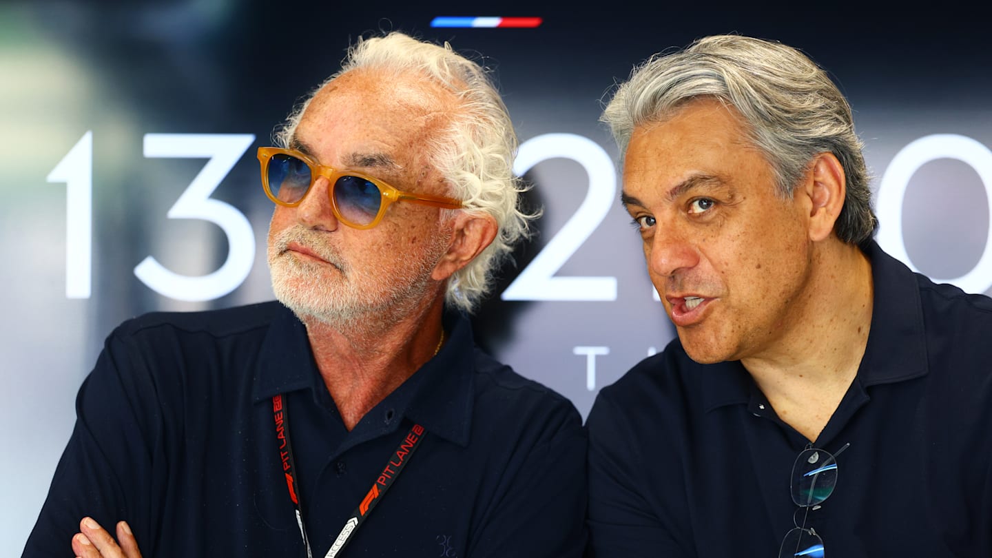 BARCELONA, SPAIN - JUNE 22: Flavio Briatore, Executive Advisor to Alpine F1,  and Luca de Meo, CEO