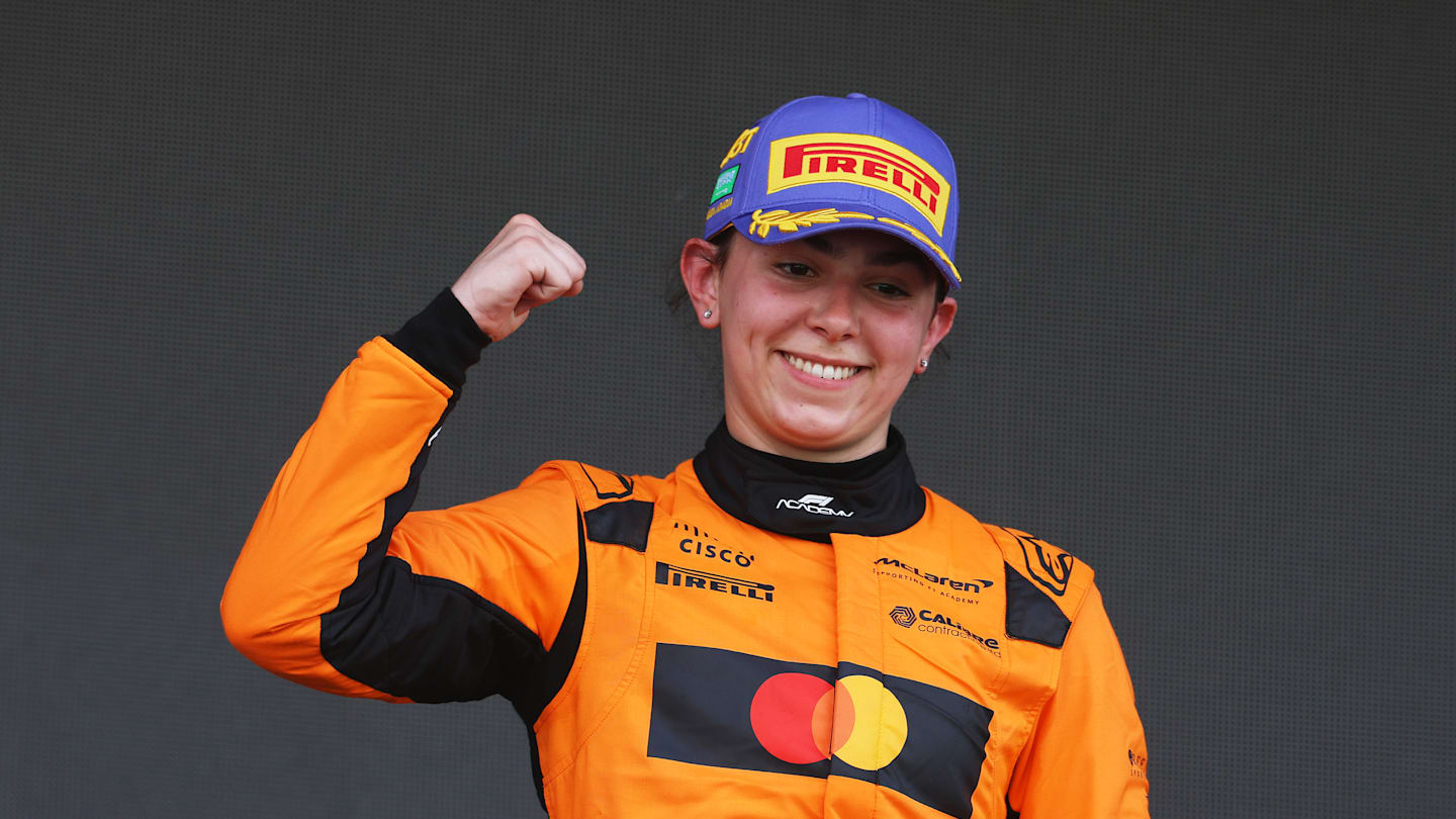 JEDDAH, SAUDI ARABIA - APRIL 19: Race winner Ella Lloyd of Great Britain and Rodin Motorsport (20)