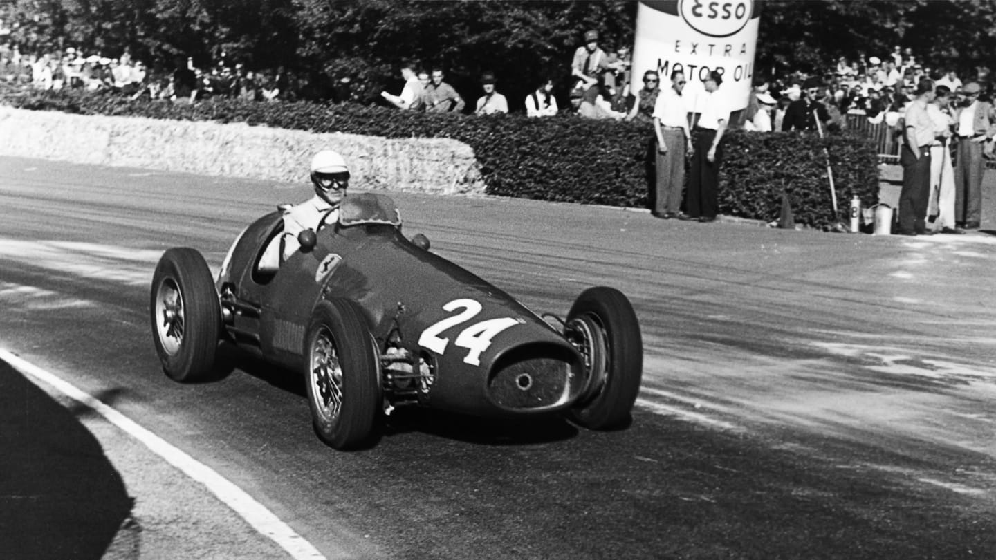 Nino Farina, Ferrari 500, Grand Prix of Switzerland, Circuit Bremgarten, 23 August 1953. (Photo by