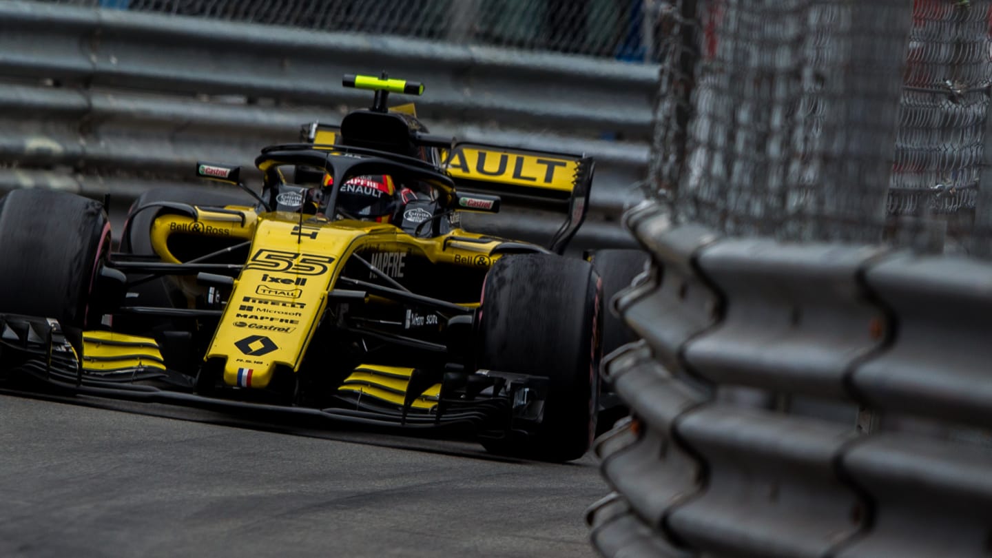 Carlos Sainz of Spain and Renault F1 Team driver goes during the race on Formula 1 Grand Prix de