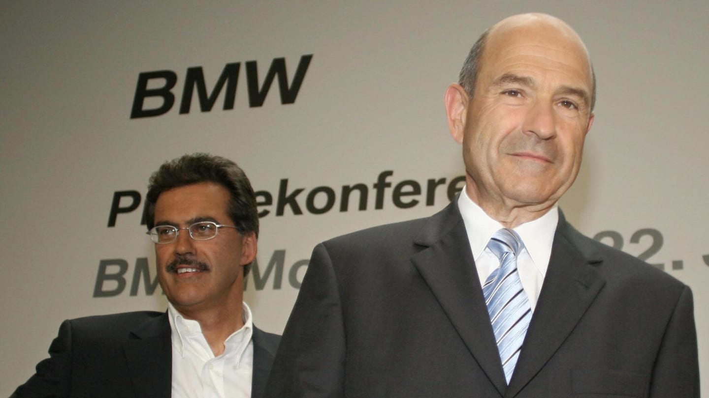 MUNICH, Germany:  Mario Theissen (L), director of German car maker BMW's motorsport department, and