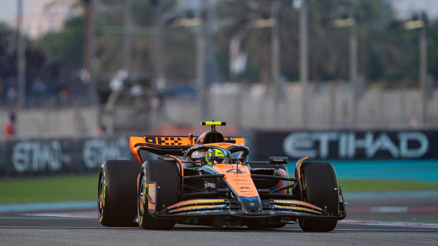 ABU DHABI, UNITED ARAB EMIRATES - NOVEMBER 24: Lando Norris of Great Britain and McLaren F1 Team