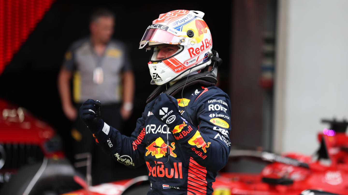 SPIELBERG, AUSTRIA - JUNE 30: Pole position qualifier Max Verstappen of the Netherlands and Oracle