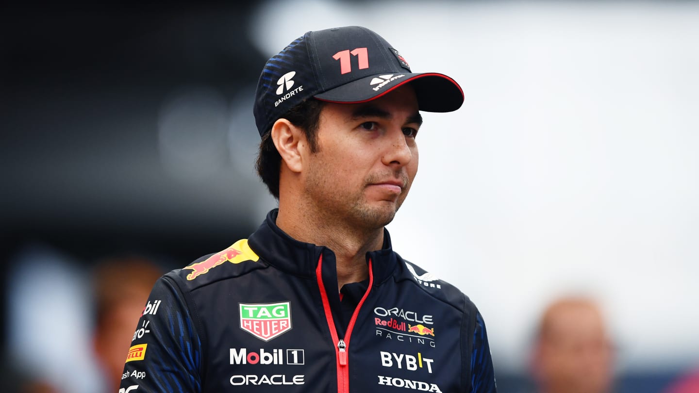 SAO PAULO, BRAZIL - NOVEMBER 02: Sergio Perez of Mexico and Oracle Red Bull Racing looks on in the
