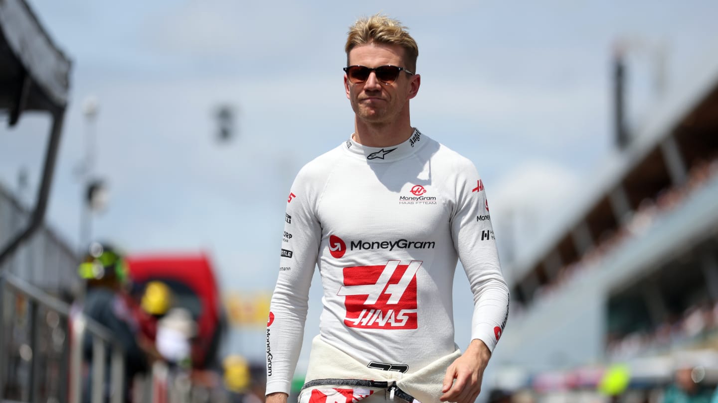MONTREAL, QUEBEC - JUNE 18: Nico Hulkenberg of Germany and Haas F1 walks to the grid during the F1