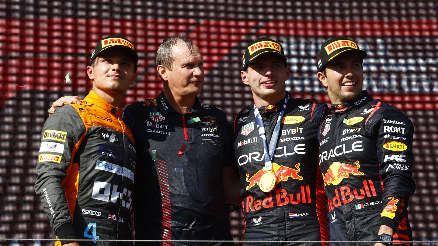 BUDAPEST, HUNGARY - JULY 23: Race winner Max Verstappen of the Netherlands and Oracle Red Bull