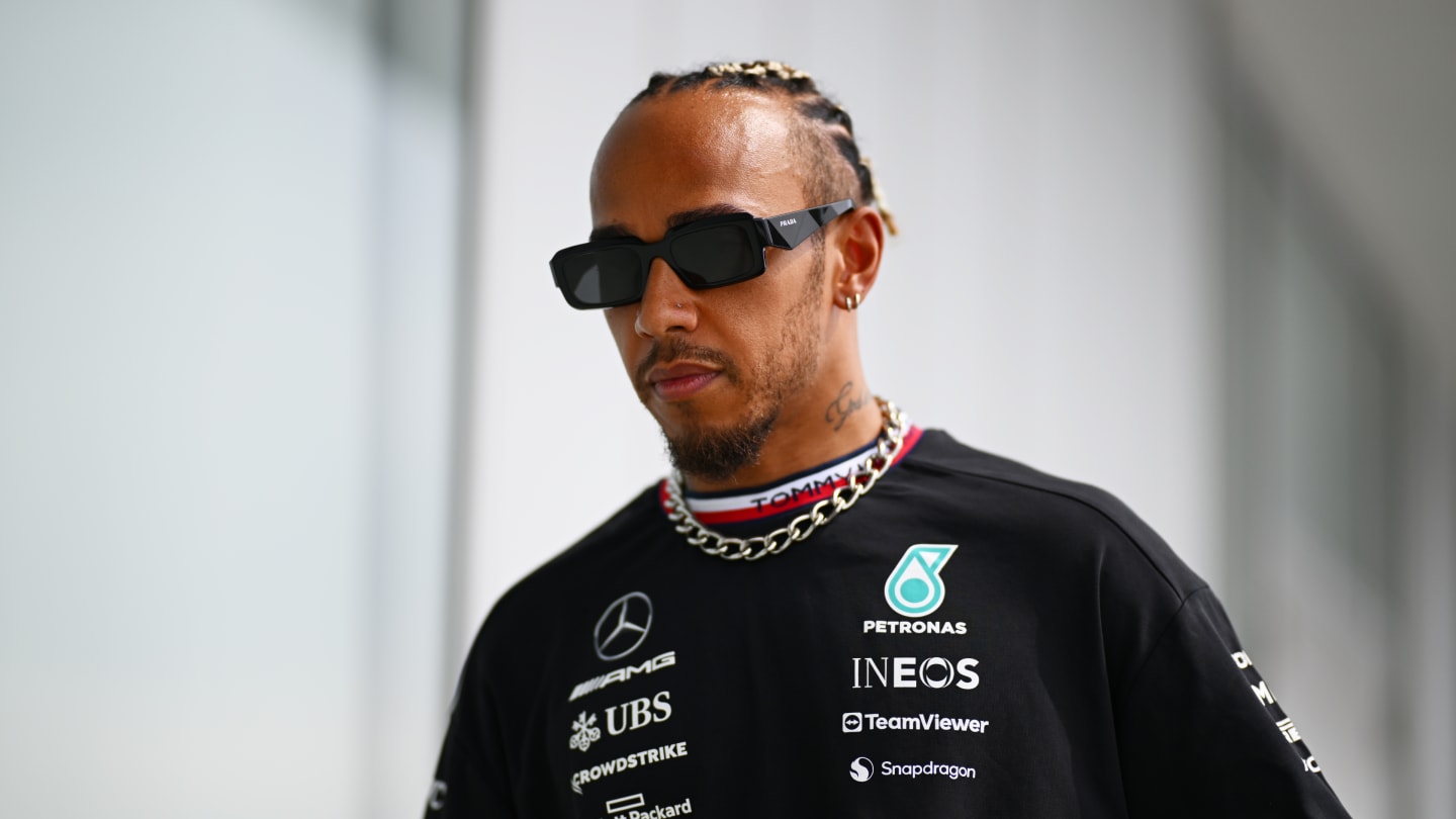 SUZUKA, JAPAN - SEPTEMBER 23: Lewis Hamilton of Great Britain and Mercedes prepares to drive in the