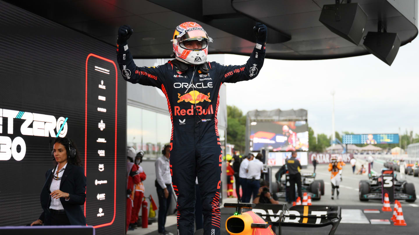 BARCELONA, SPAIN - JUNE 04: Race winner Max Verstappen of the Netherlands and Oracle Red Bull