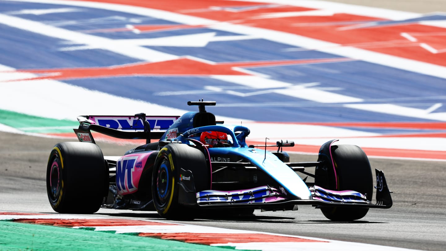 AUSTIN, TEXAS - OCTOBER 21: Esteban Ocon of France driving the (31) Alpine F1 A523 Renault on track