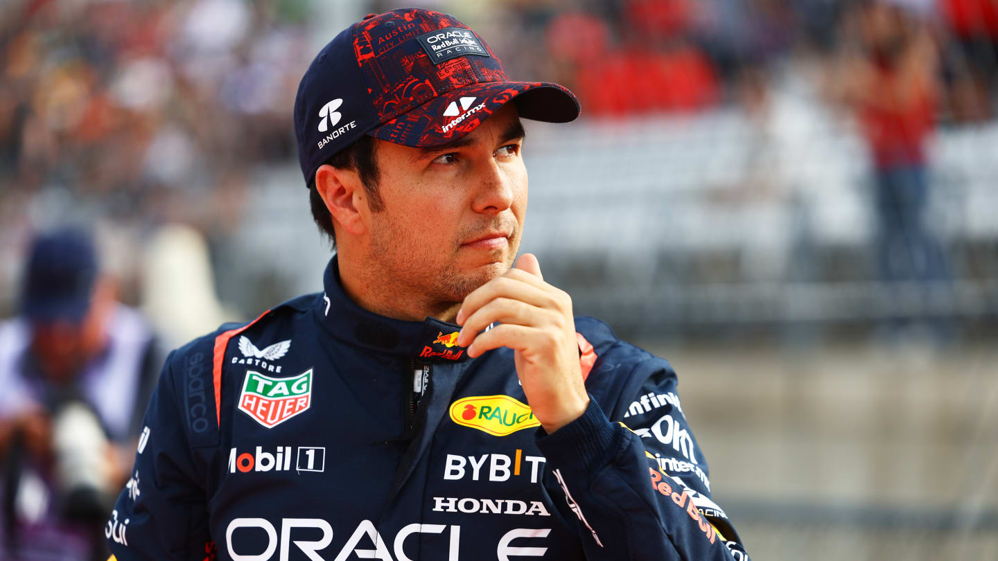 AUSTIN, TEXAS - OCTOBER 21: Sergio Perez of Mexico and Oracle Red Bull Racing prepares to drive on